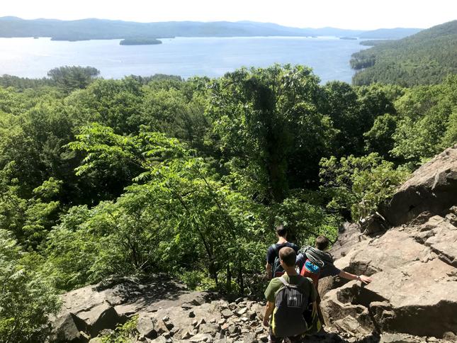 A view of Lake George from Shelving Rock trail